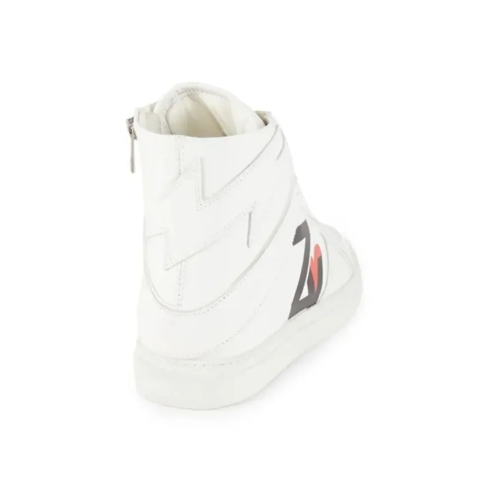 ZADIG & VOLTAIRE Logo High Top Zip leather women’s Sneakers athletic shoes New